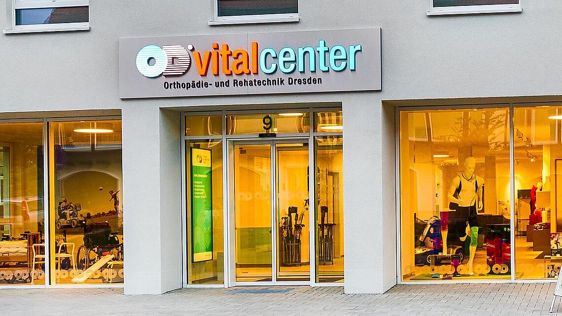 Ansicht des Hauses des Vital-Centers Freiberg auf der Scheunenstraße